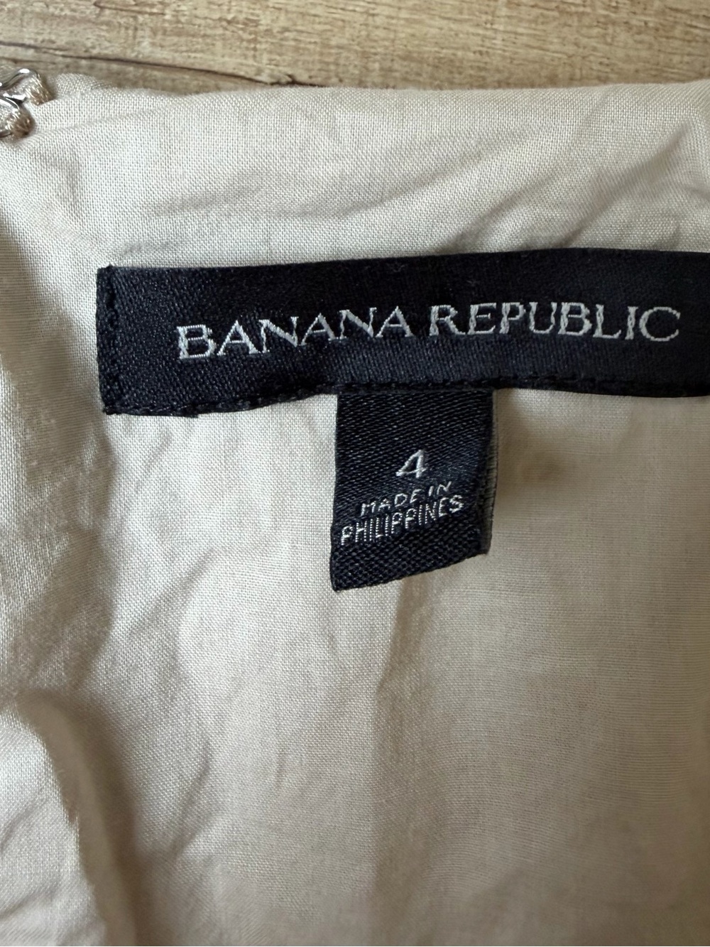 Banana republic Dress Women's 4 Sleeveless Button Front Beige Linen Blend - Picture 2 of 5
